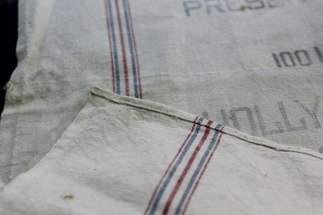 photo of Holly sugar vintage advertising graphics cotton feed sack fabric for farmhouse decor projects #5
