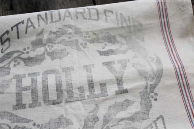 photo of Holly sugar vintage advertising graphics cotton feed sack fabric for farmhouse decor projects #7