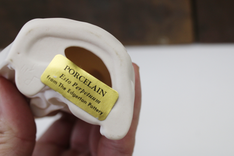 photo of Holy family minimalist modern nativity, Jesus, Mary & Joseph plain white bisque figures, The Edgerton Pottery  #6