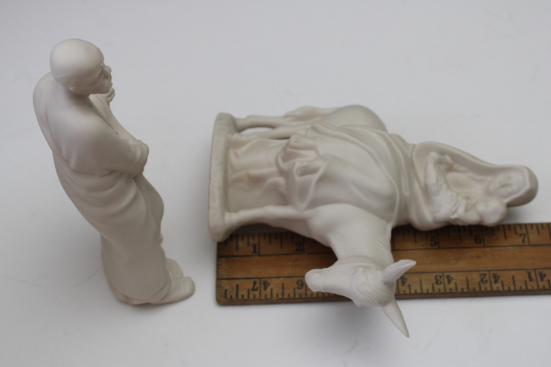 photo of Holy family minimalist modern nativity, Jesus, Mary & Joseph plain white bisque figures, The Edgerton Pottery  #8