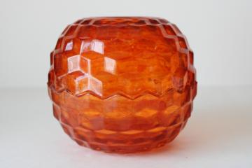 catalog photo of Homco glass fairy light globe w/ original orange flash color, 70s vintage 
