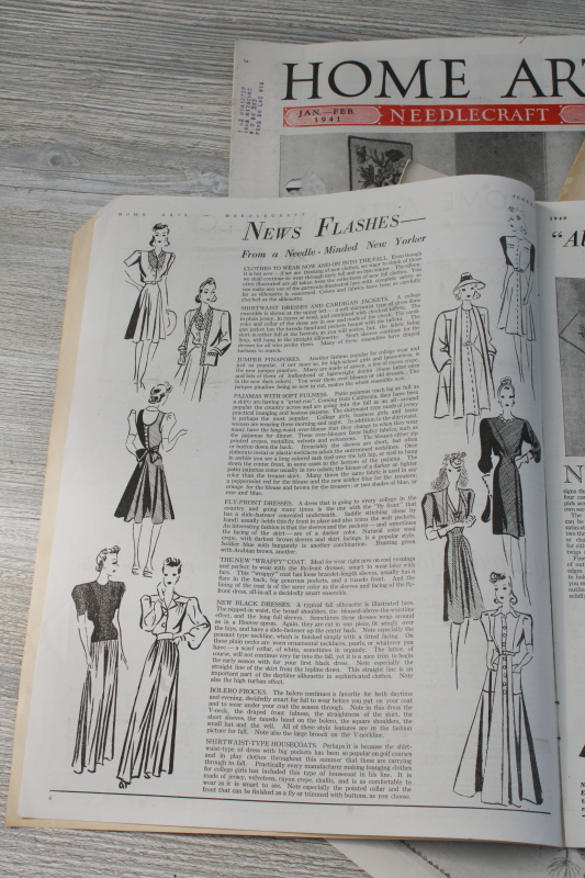 photo of Home Arts Needlecraft magazines 1940 - 41 lot of 14 issues, vintage ads, fashion, sewing etc #3
