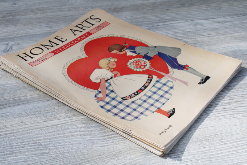 photo of Home Arts Needlecraft magazines 1940 - 41 lot of 14 issues, vintage ads, fashion, sewing etc #6