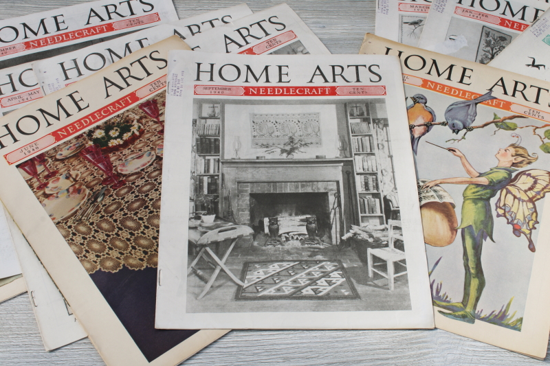 photo of Home Arts Needlecraft magazines 1940 - 41 lot of 14 issues, vintage ads, fashion, sewing etc #7