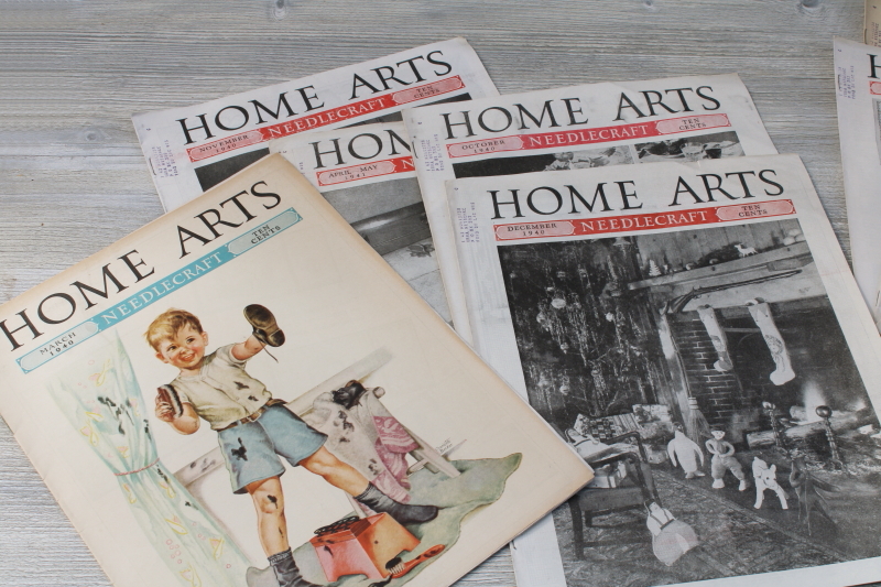 photo of Home Arts Needlecraft magazines 1940 - 41 lot of 14 issues, vintage ads, fashion, sewing etc #8