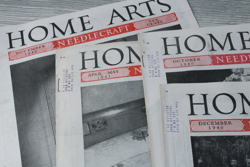 photo of Home Arts Needlecraft magazines 1940 - 41 lot of 14 issues, vintage ads, fashion, sewing etc #9