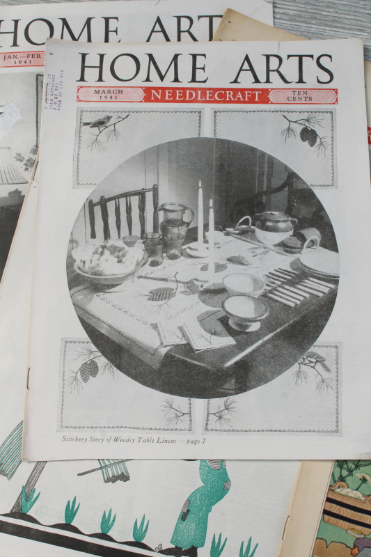 photo of Home Arts Needlecraft magazines 1940 - 41 lot of 14 issues, vintage ads, fashion, sewing etc #11