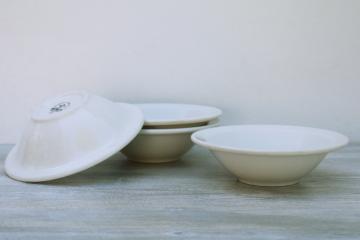catalog photo of Homer Laughlin Best China, classic plain white ironstone fruit or cereal bowls, vintage restaurant ware