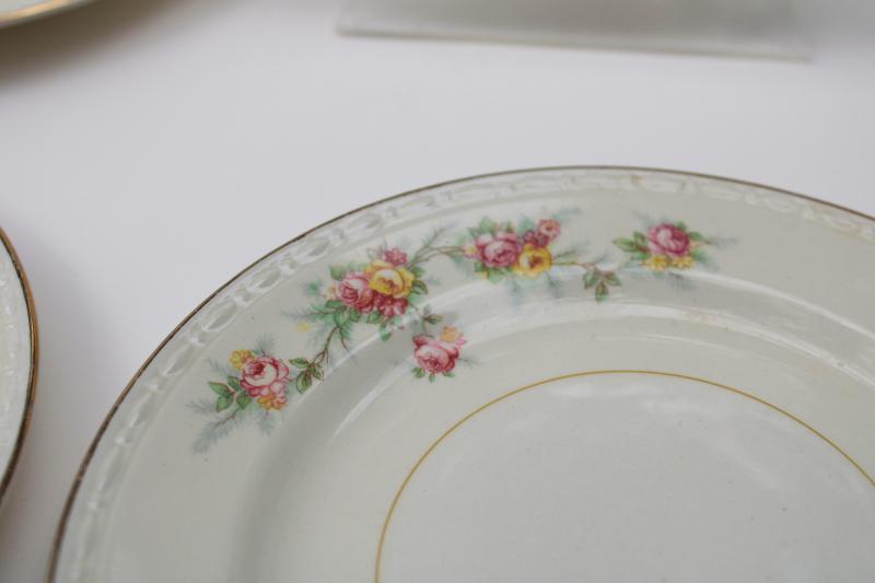 photo of Homer Laughlin Cashmere vintage china bread & butter plates or small dessert plates #2