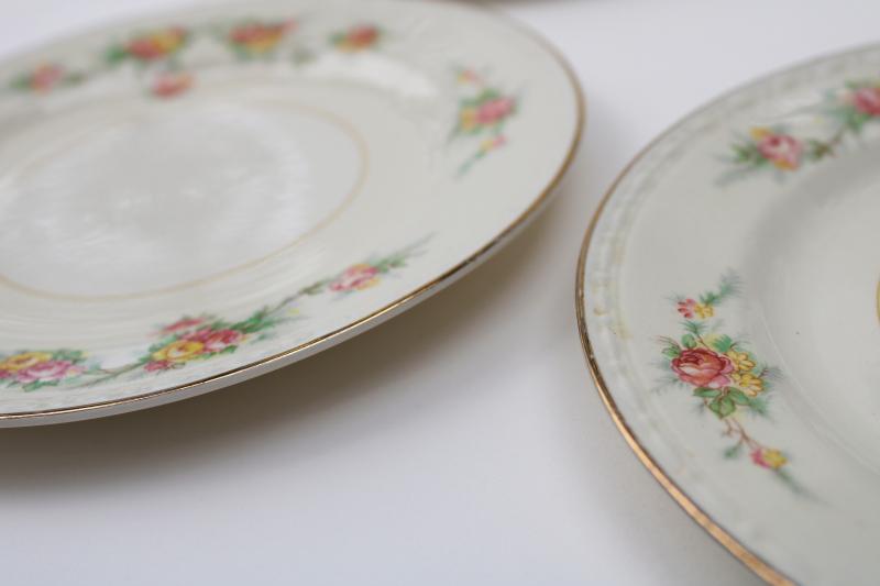 photo of Homer Laughlin Cashmere vintage china bread & butter plates or small dessert plates #3