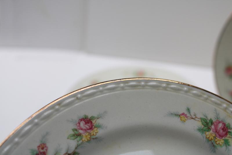 photo of Homer Laughlin Cashmere vintage china bread & butter plates or small dessert plates #7