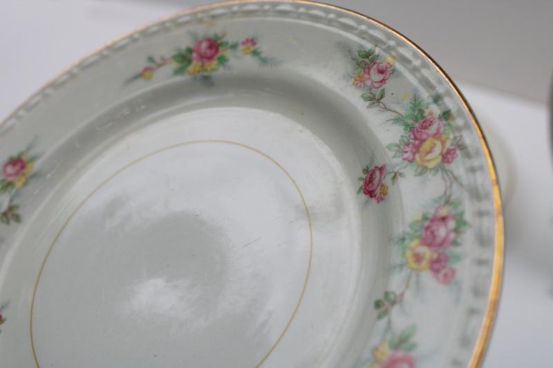 photo of Homer Laughlin Cashmere vintage china bread & butter plates or small dessert plates #8