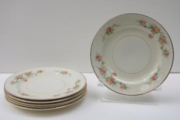 catalog photo of Homer Laughlin Cashmere vintage china bread & butter plates or small dessert plates