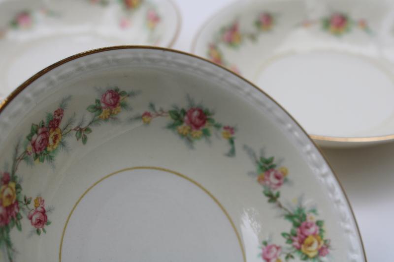 photo of Homer Laughlin Cashmere vintage china fruit or sauce bowls, small dessert dishes #2