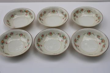 catalog photo of Homer Laughlin Cashmere vintage china fruit or sauce bowls, small dessert dishes