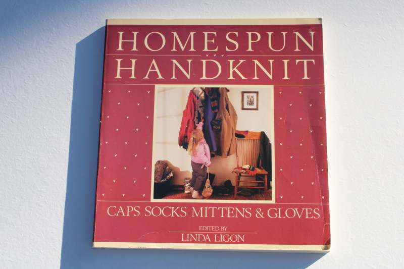 photo of Homespun Handknit vintage Interweave Press knitting patterns hats, mittens, gloves, socks #1