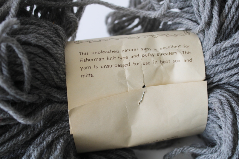 photo of Homespun Yarn Bemidji Minnesota natural fisherman's wool yarn grey heather color  #3