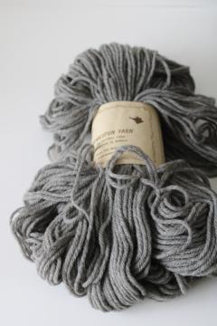catalog photo of Homespun Yarn Bemidji Minnesota natural fisherman's wool yarn grey heather color 