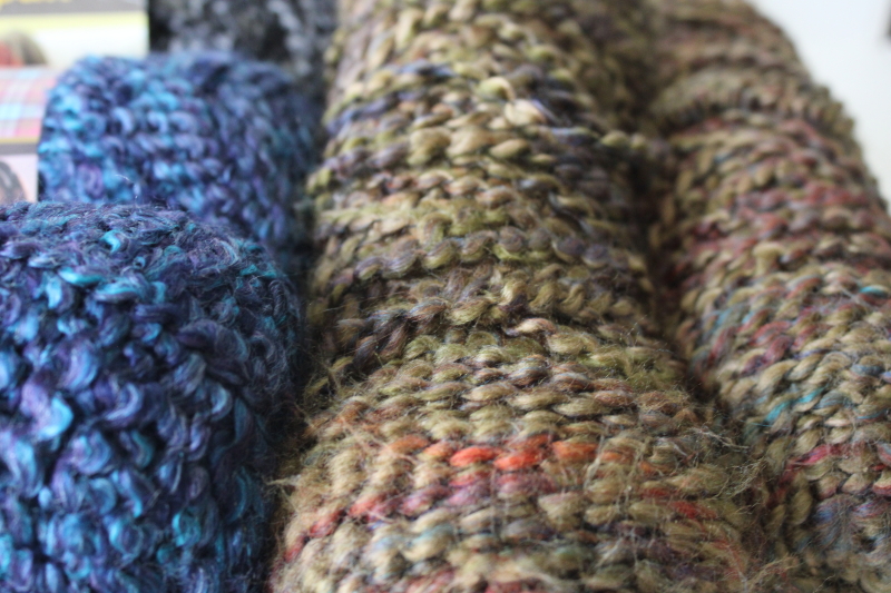 photo of Homespun & Fireside yarn lot, browns & blues earth & sea neutral shades #2