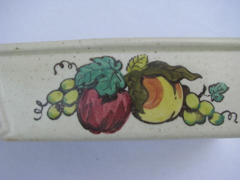 photo of Homestead Provincial fruit pattern, vintage Metlox Poppytrail divided dish #3