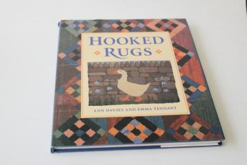 catalog photo of Hooked Rugs, rug making how to from dyeing wool fabric to pattern designs