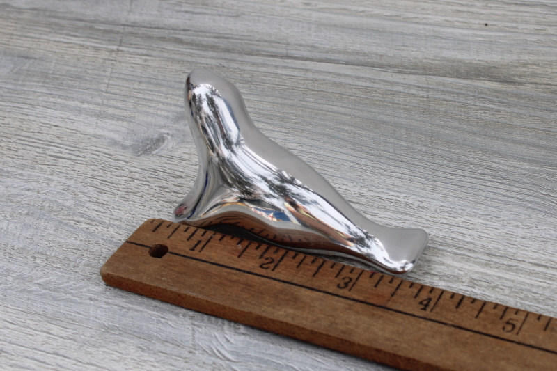 photo of Hoselton Studio polished metal seal abstract sculpture, numbered figurine #2