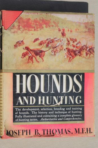 photo of Hounds & Hunting Through the Ages, 1928 hunt & hound dog book vintage edition #1