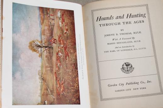 photo of Hounds & Hunting Through the Ages, 1928 hunt & hound dog book vintage edition #3