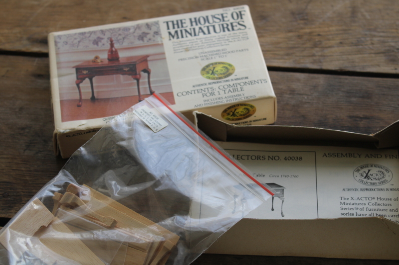photo of House of Miniatures kits lot sealed packages, historical furniture reproductions dollhouse 1 to 12 scale #4