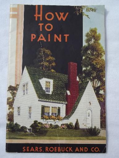 photo of How to Paint (houses), 1938 book from Sears Roebuck, bungalow kit home #1