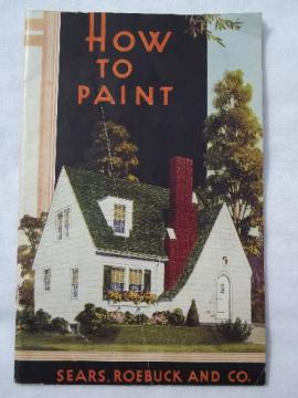 catalog photo of How to Paint (houses), 1938 book from Sears Roebuck, bungalow kit home