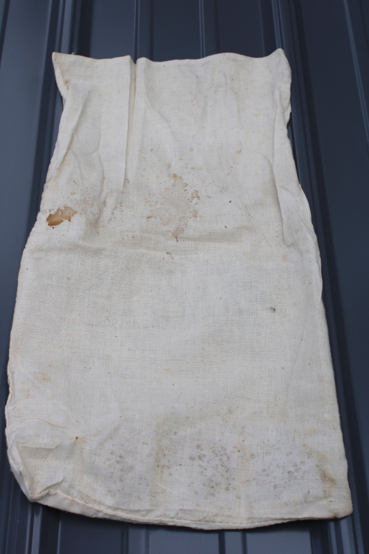photo of Hunkel's Seeds Milwaukee Wisconsin, vintage farm seed feed sack, printed cotton bag #2