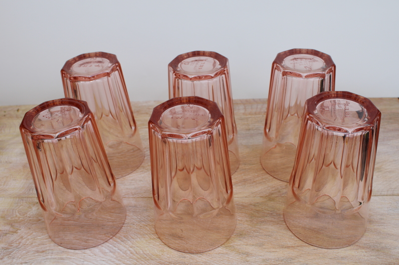 photo of IKEA Pokal rose pink glass tumblers Duralex style bistro glasses made in Russia #2