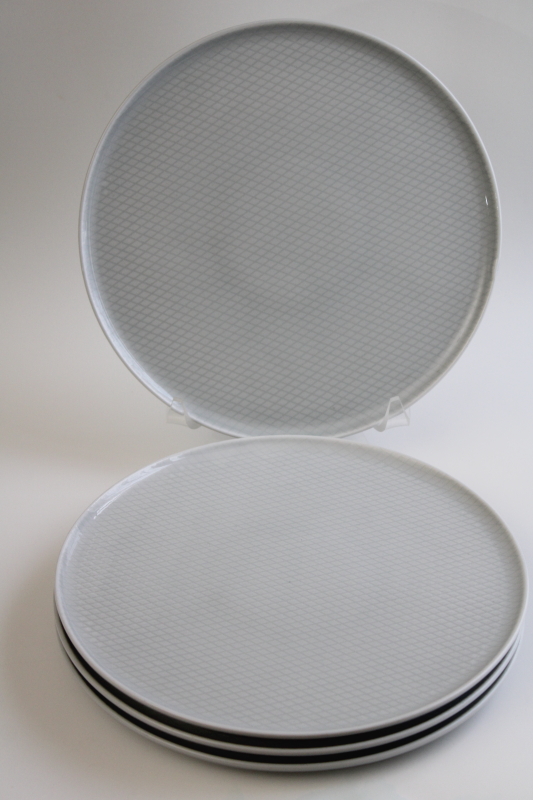 photo of Ikea Krustad 13781 gray glaze Romania porcelain dinner plates, never used set of 4 #1