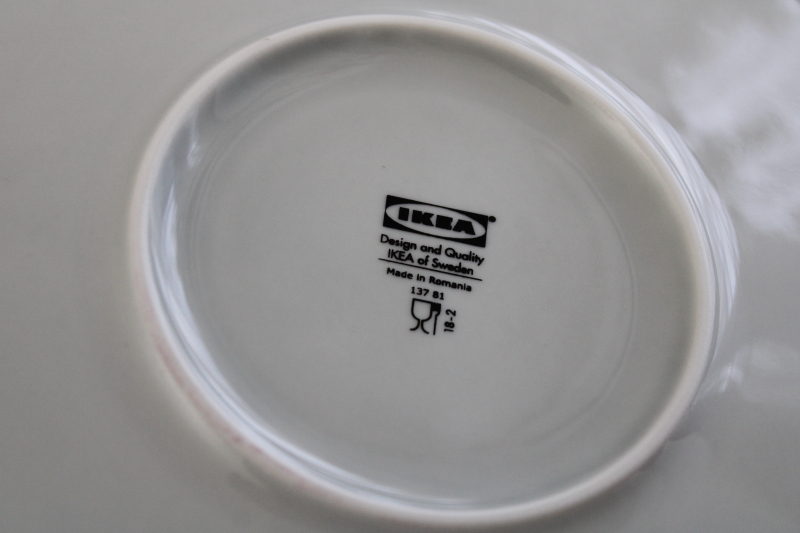 photo of Ikea Krustad 13781 gray glaze Romania porcelain dinner plates, never used set of 4 #3