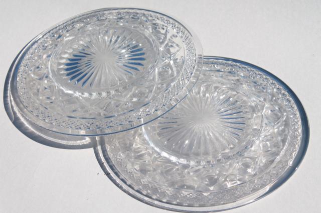 photo of Imperial Cape Cod crystal clear vintage pressed pattern glass salad plates set of 8 #6