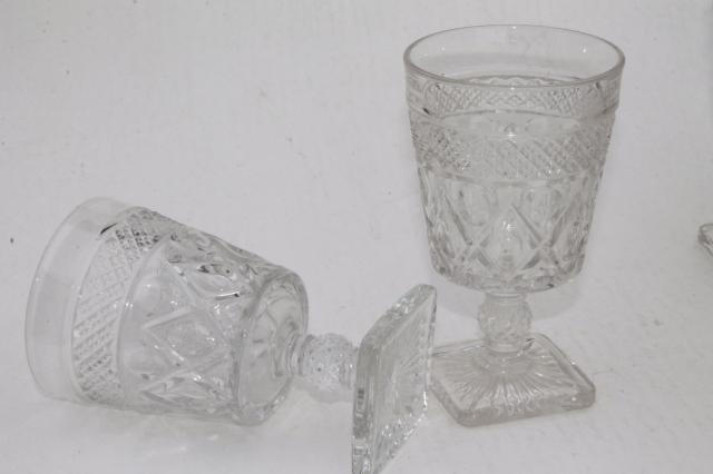 photo of Imperial Cape Cod crystal clear vintage water goblets wine glasses set of 12  #3