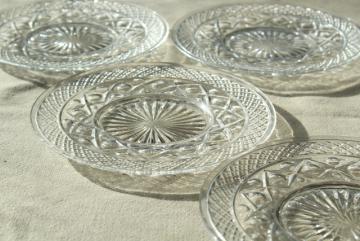 catalog photo of Imperial Cape Cod pattern glass bread & butter plates, vintage crystal clear glass