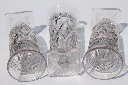 photo of Imperial Cape Cod pattern glass footed tumblers / parfait glasses #3