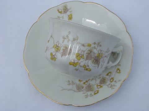 photo of Imperial Karlsbad china, antique vintage porcelain cups & saucers #3