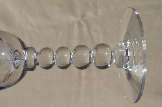 photo of Imperial candlewick beaded stem wine glasses, champagne saucer glasses #8