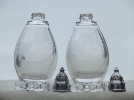 photo of Imperial candlewick glass, cream & sugar set, salt & pepper shakers #6