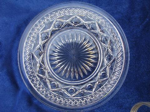 photo of Imperial glass Cape Cod pattern bread & butter plates, set of 8, mint condition #2