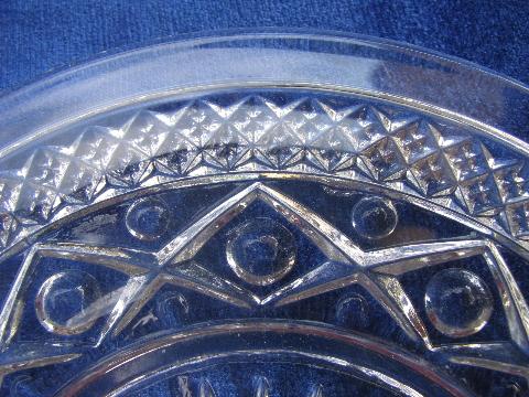 photo of Imperial glass Cape Cod pattern bread & butter plates, set of 8, mint condition #3