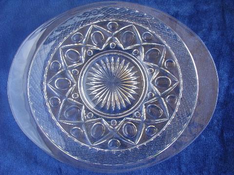 photo of Imperial glass Cape Cod pattern oval platter bread plate, mint condition #1