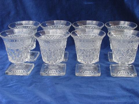 photo of Imperial glass Cape Cod pattern oyster / cocktail glasses, set of 8, mint condition #1