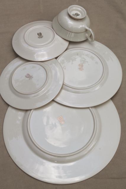 photo of Imperial gold laurel border Lenox china set, 8 complete place settings #2