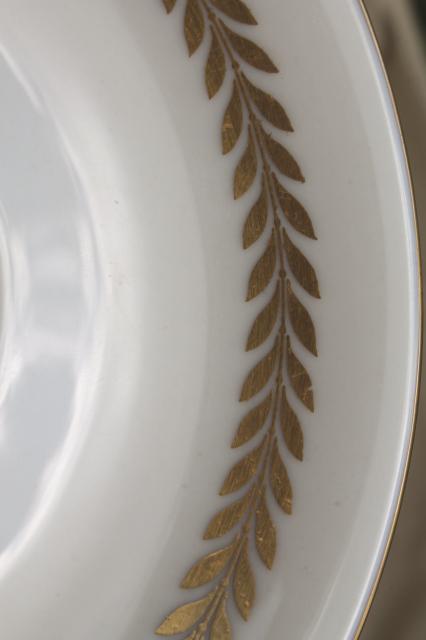 photo of Imperial gold laurel border Lenox china set, 8 complete place settings #3