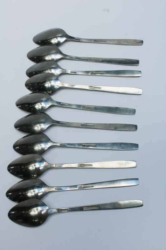 photo of Imperial stainless Cortina pattern flatware set of 10 teaspoons IIC Korea #4