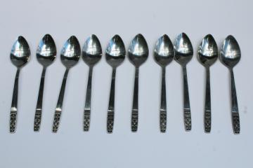 catalog photo of Imperial stainless Cortina pattern flatware set of 10 teaspoons IIC Korea 
